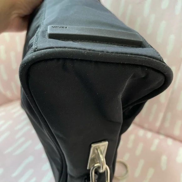 Prada Nylon Vela Nero Small Tote Bag with  Lock Black - Picture 5 of 16